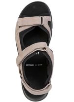 ELENA EDEN, bequeme Damen-Sandalen, Weite H, mit herausnehmbarem Fussbett TAUPE