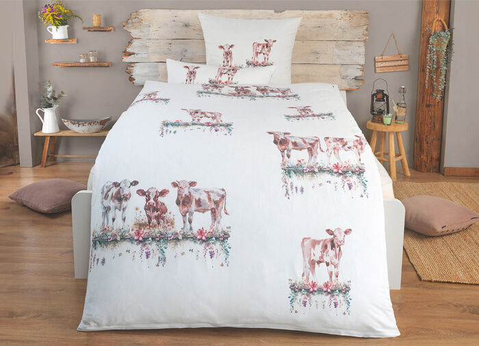 Polycotton-Bettwäsche-Garnitur mit Reissverschluss 