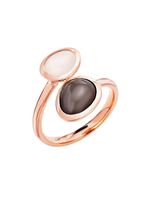 Eleganz in Ros&eacute;gold &ndash; Damenring mit echtem Mondstein 