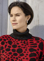 Pullover mit Glitzerakzenten ROT-SCHWARZ-SILBERFARBEN