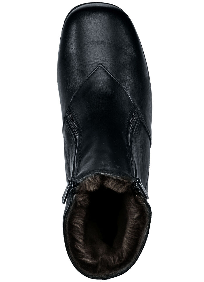 Stiefelette mit zwei seitlichen Reissverschlüssen SCHWARZ