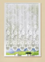 Blumenfenster-Vorhang mit Automatikfaltenband 1:3 
