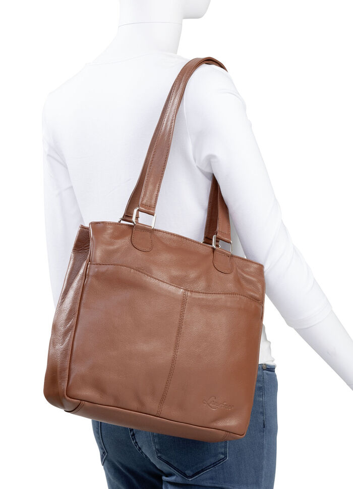 Laurina Tasche aus Vollrind-Nappaleder COGNAC