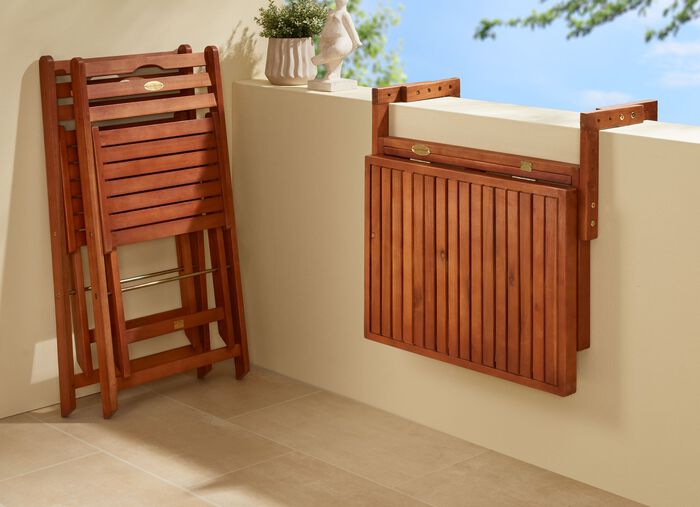 Balkon-Set &raquo;Berkeley&raquo; aus Eukalyptusholz, 3-teilig 