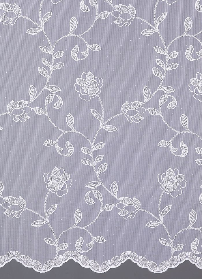 Vorhang Blumenranke mit Universalschienenband 