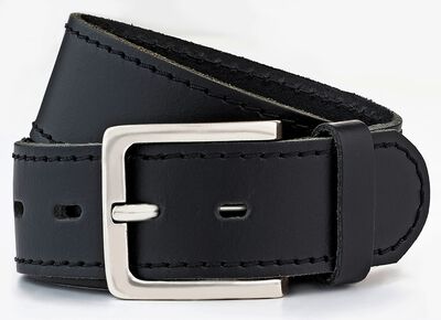 Klassicher Herren-G&uuml;rtel, aus Leder, 4 cm breit 