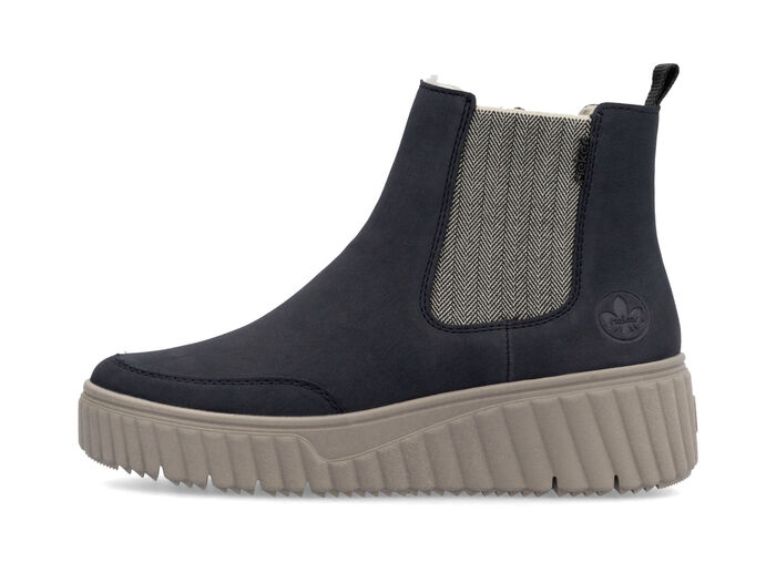 Rieker, trendige Damen-Boots, Winterschuhe, mit herausnehmbarem Fußbett DUNKELBLAU