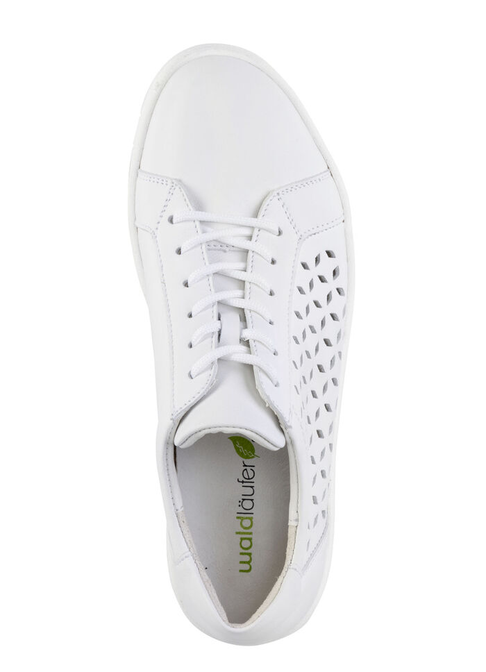Waldläufer, sommerliche Damen-Sneaker, Weite H, mit herausnehmbarem Fussbett WEISS