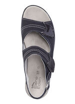 ELENA EDEN, bequeme Damen-Sandalen, Weite G, mit herausnehmbarem Fussbett DUNKELBLAU