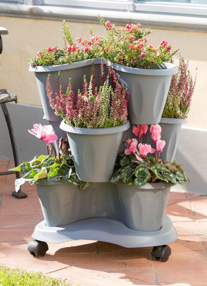 Pflanzturm Trifoglio GRAU