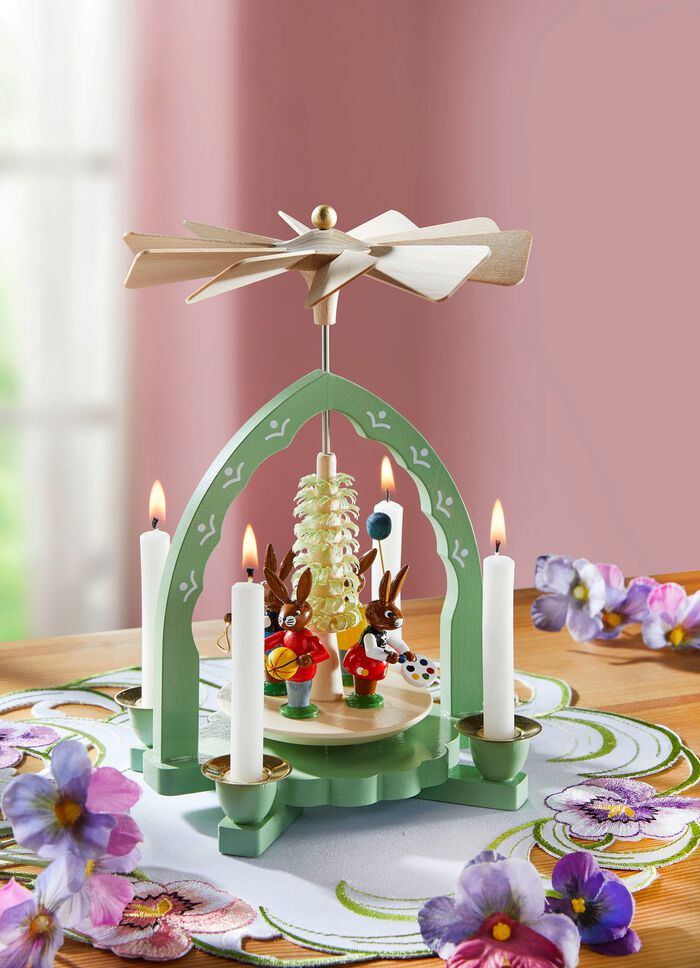 Holz-Tischpyramide aus dem Erzgebirge 