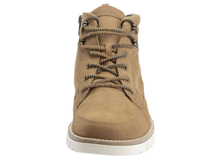 Waldläufer Schnür-Stiefelette aus hochwertigem Nubukleder CAMEL