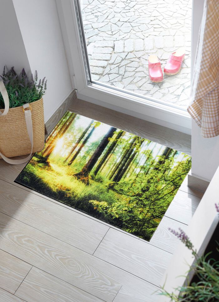 Fussmatte Wald mit rutschhemmender R&uuml;ckseite 