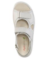 Waldläufer, bequeme Damen-Sandalen, Weite H, mit herausnehmbarem Fussbett NATURWEISS