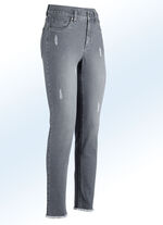 Knöchellange Jeans in 5-Pocket-Form ANTHRAZIT