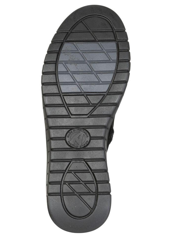 ELENA EDEN, gef&uuml;tterte Damen-Stiefeletten, Winterschuhe, Weite H, mit herausnehmbarem Fu&szlig;bett SCHWARZ