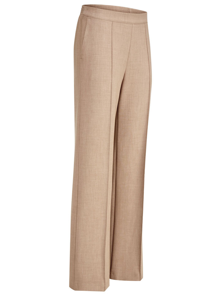Hose in modischer Weite  CAMEL MELANGE