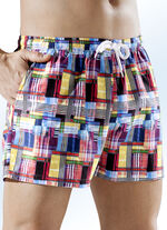 Badeshorts, kariert, Microfaser 