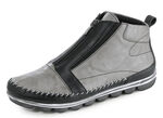 Gemini Mokassin-Bootie mit Knitter-Struktur GRAU-SCHWARZ