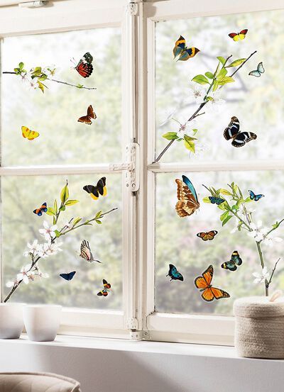 Deko-Sticker aus selbsthaftender Folie 