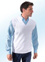 Pullunder mit Strukturmuster in 3 Farben WEISS