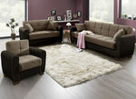 Polstermöbel mit Bettfunktion und Bettkasten BRAUN-BEIGE