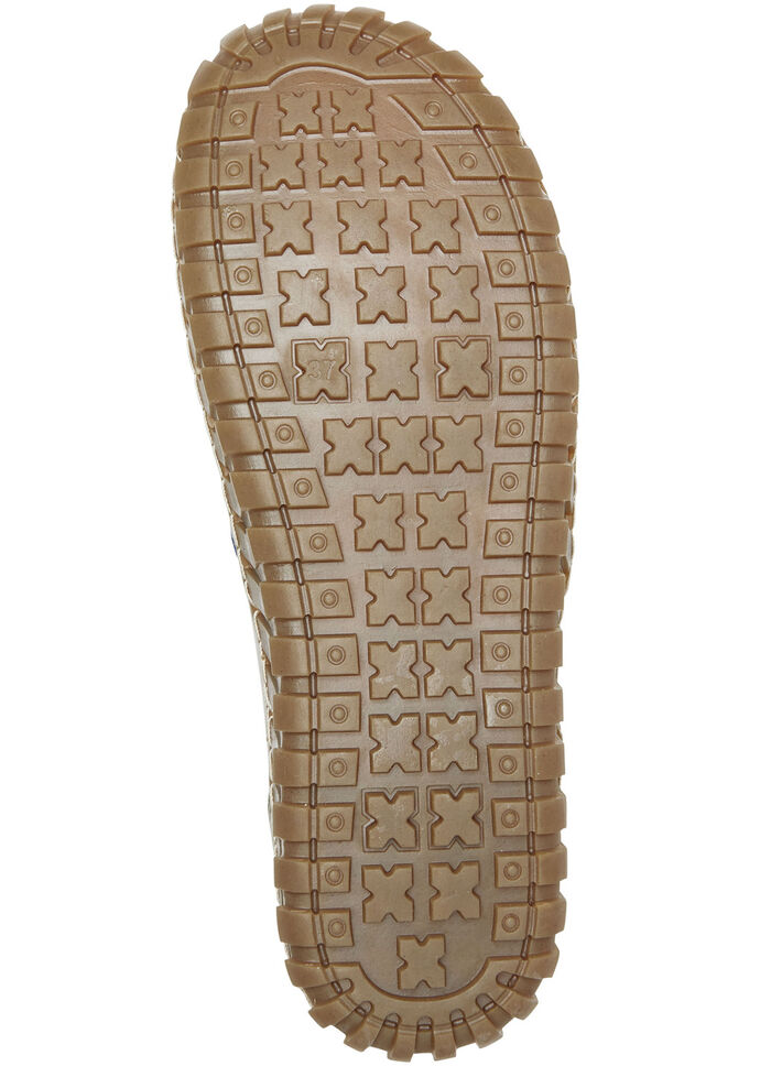 Gemini Slipper aus Rind-Nappaleder TAUPE-GRÜN-BLAU