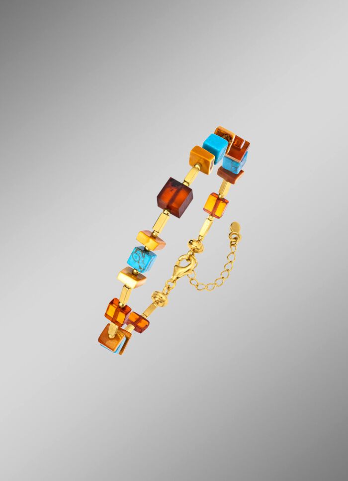 Armband mit Bernstein und T&uuml;rkis 