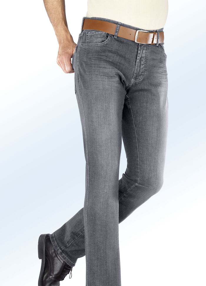 Jeans von «Francesco Botti» mit Dehnbund in 3 Farben GRAU