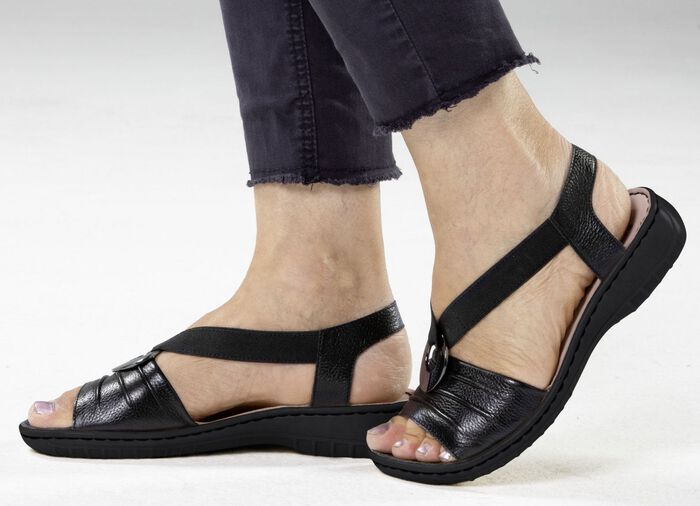 ELENA EDEN, leichte Damen-Sandalen, Weite H, mit Elastik-Bandage 