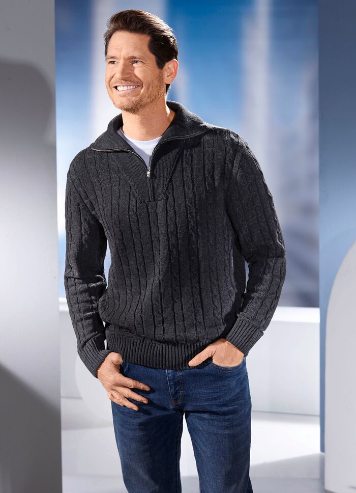 Troyer mit kurzem Reissverschluss in 5 Farben 