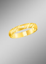 Schicker Trauring mit mattierter Ringschiene 