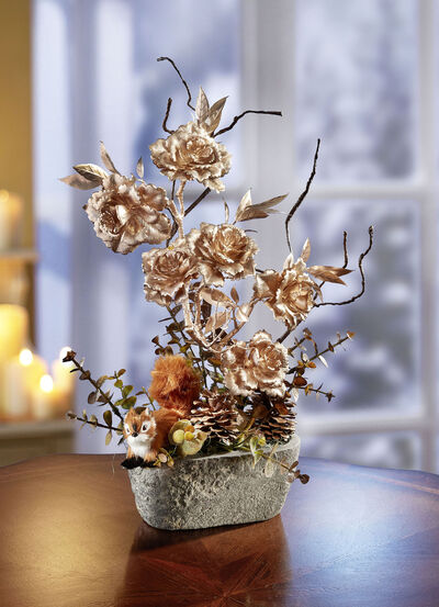 Rosen-Arrangement in Schale 