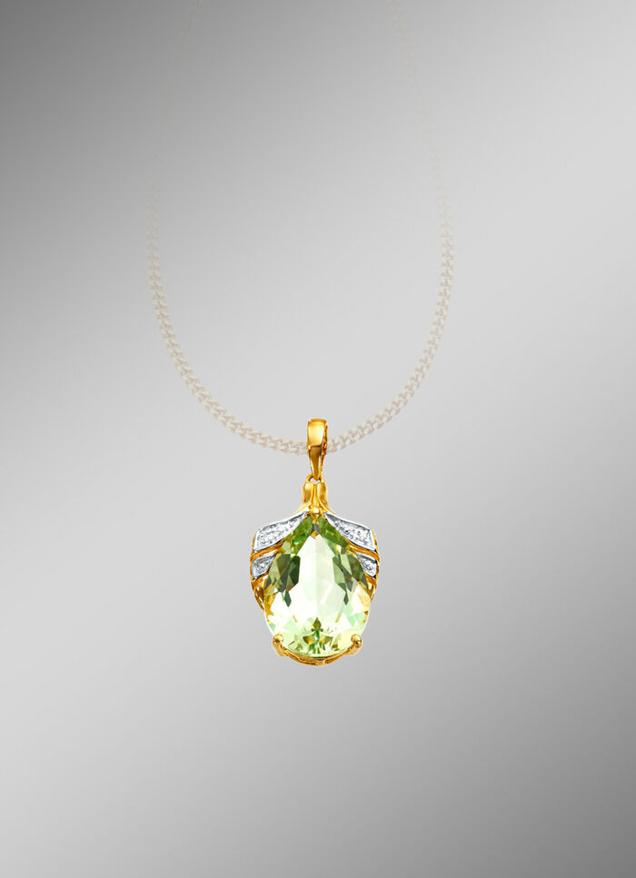 Anhänger mit grünem Amethyst 