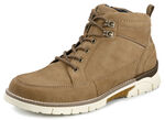 Waldläufer Schnür-Stiefelette aus hochwertigem Nubukleder CAMEL