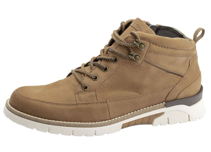 Waldläufer Schnür-Stiefelette aus hochwertigem Nubukleder CAMEL