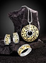 Schicker Anh&auml;nger in Bicolor mit Zirkonia 