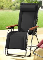 Relaxliege mit schnelltrocknendem Bezug SCHWARZ