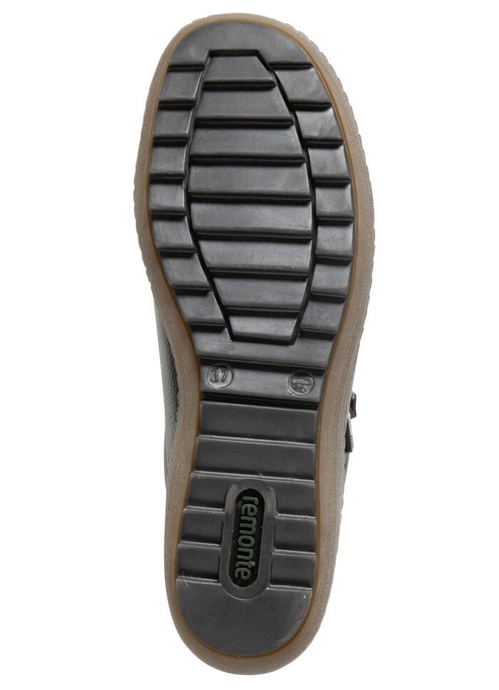 Remonte, bequeme Damen-Sneaker, Weite G, mit herausnehmbarem Fussbett SCHWARZ-BRAUN