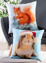 Kissenbez&uuml;ge in Samtoptik mit Reissverschluss BUNT