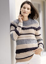 Pullover in aufwendigem Strickmix mit Alpaka 