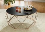 Couchtisch mit Metallgestell GOLD-BRONZE-SCHWARZ