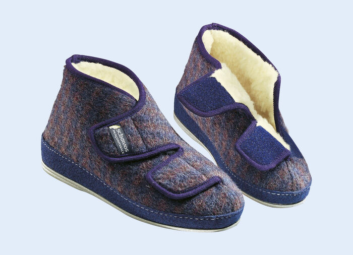 Klima-Hausschuhe-Serie Loden von Schawos MARINE