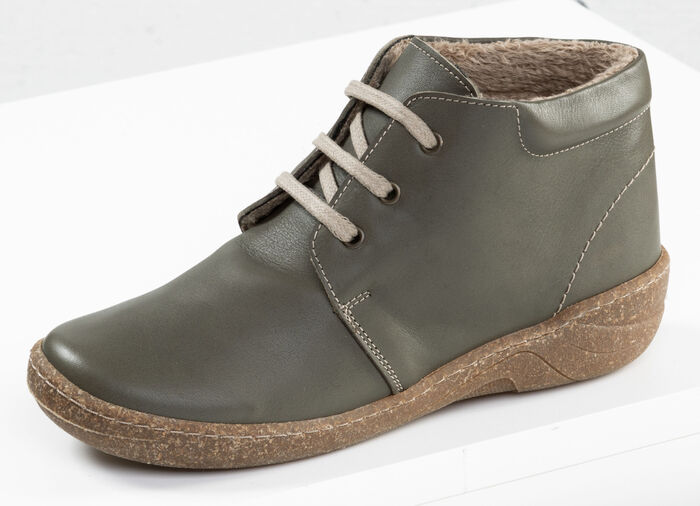 ELENA EDEN, gefütterte Damen-Boots, Weite G, mit herausnehmbarem Fussbett OLIV