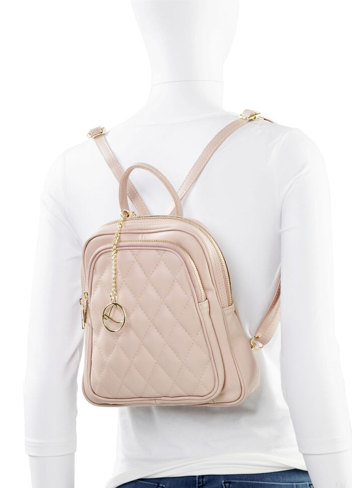 Laurina Kalbleder-Rucksack in angesagtem Dessin PUDERROS&Eacute;