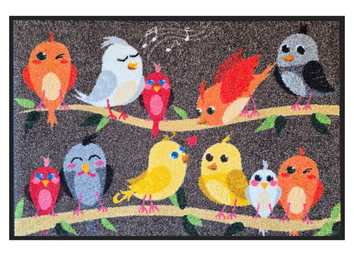 Fussmatte Vogelfamilie 