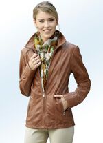 Lederkurzjacke mit Seitentaschen 