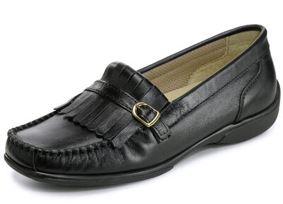 ELENA EDEN, klassische Damen-Slipper, Weite H, mit herausnehmbarem Fussbett 