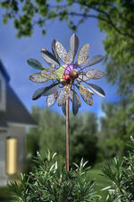 Solar-Windrad Mistral aus Metall 