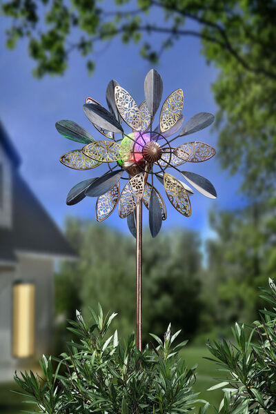 Solar-Windrad Mistral aus Metall 